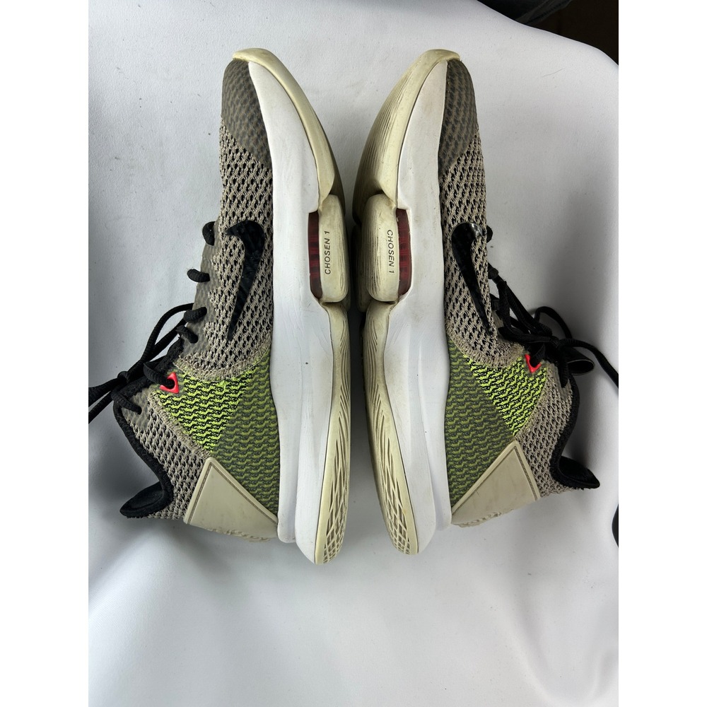 Nike Basketball Sneakers LeBron Witness 4 Athletic shoes Tan Lime Green Black 7Y - Picture 6 of 10